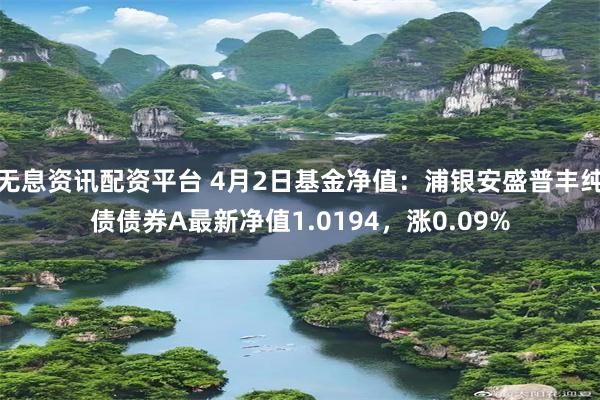 无息资讯配资平台 4月2日基金净值：浦银安盛普丰纯债债券A最新净值1.0194，涨0.09%