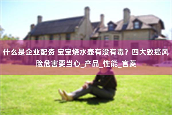 什么是企业配资 宝宝烧水壶有没有毒？四大致癌风险危害要当心_产品_性能_宫菱