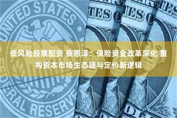 低风险股票配资 蔡恩泽：保险资金改革深化 重构资本市场生态链与定价新逻辑