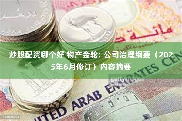 炒股配资哪个好 物产金轮: 公司治理纲要（2025年6月修订）内容摘要